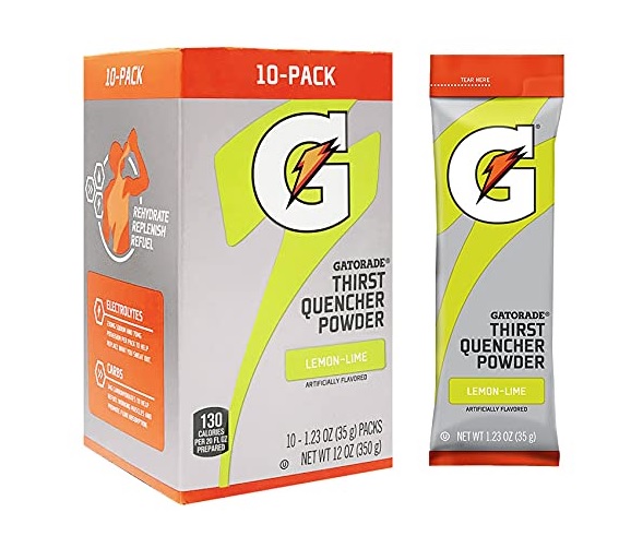 GATORADE POWDER STICK LEMON LIME, 10/BX - Powder Mix